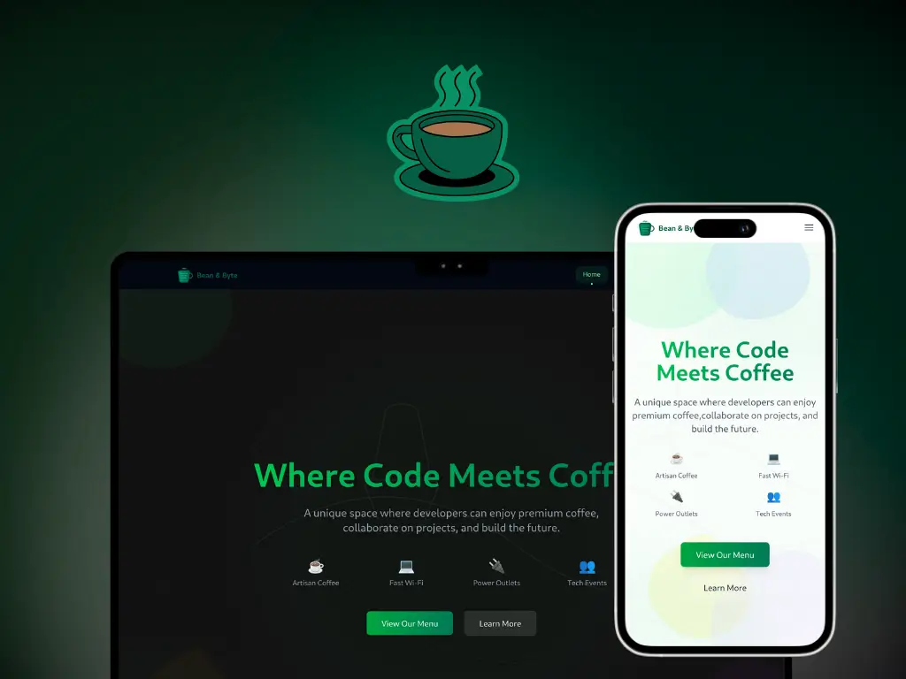 Bean & Byte – Café Website Demo